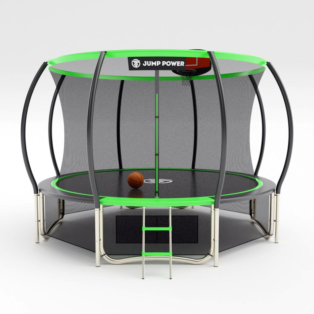 Батут Jump Power 14ft PRO Basket Green - купить в Москве за 49900 руб. |  «GiperSport»