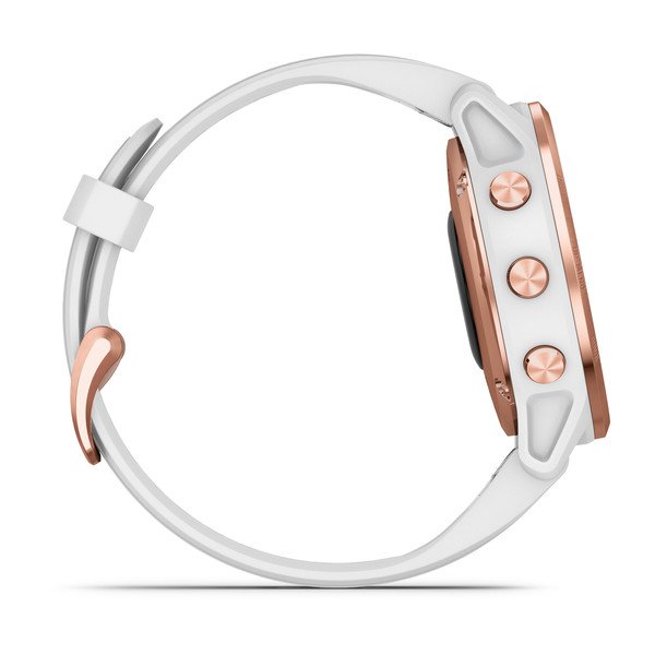 Часы Garmin FENIX 6S Pro розовое золото с белым ремешком