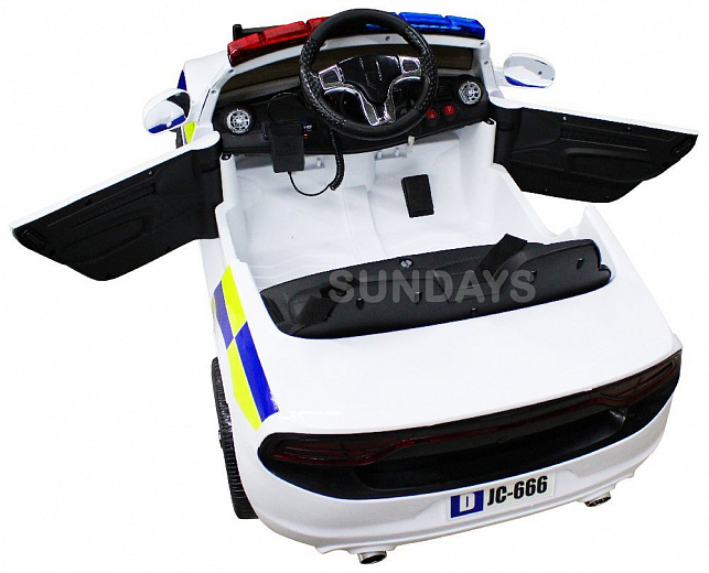 Детский автомобиль Sundays Police BJC666 (белый)