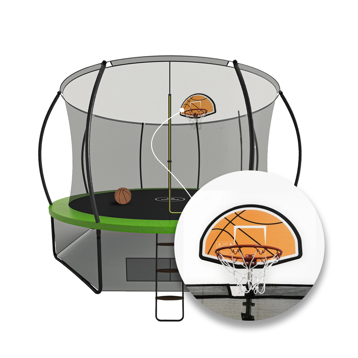 

Батут Yamota TOP 427см (14ft) с баскетбольным набором, TOP 427см (14ft) с баскетбольным набором