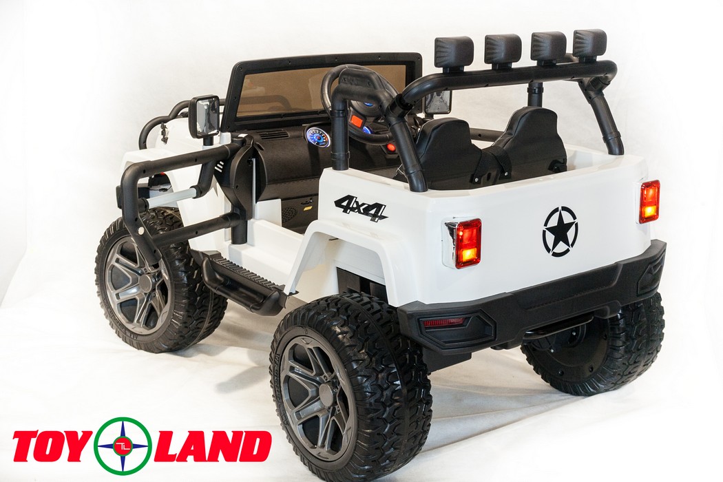 Электромобиль ToyLand Jeep WHE 1688 4Х4 белый