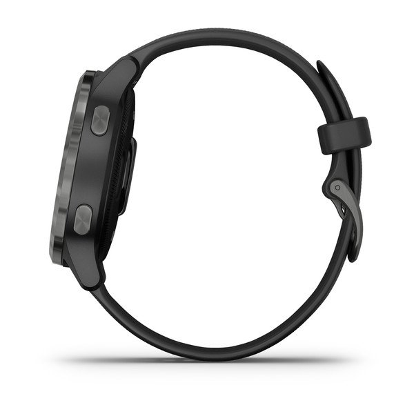 Смарт-часы с GPS Garmin VIVOACTIVE 4S черные с серым безелем