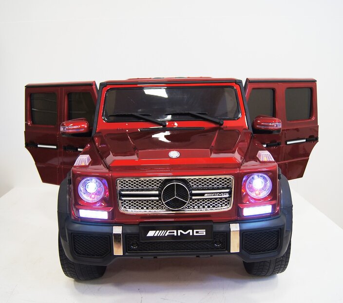 Электромобиль RiverToys Mercedes-Benz G65 AMG вишневый глянец