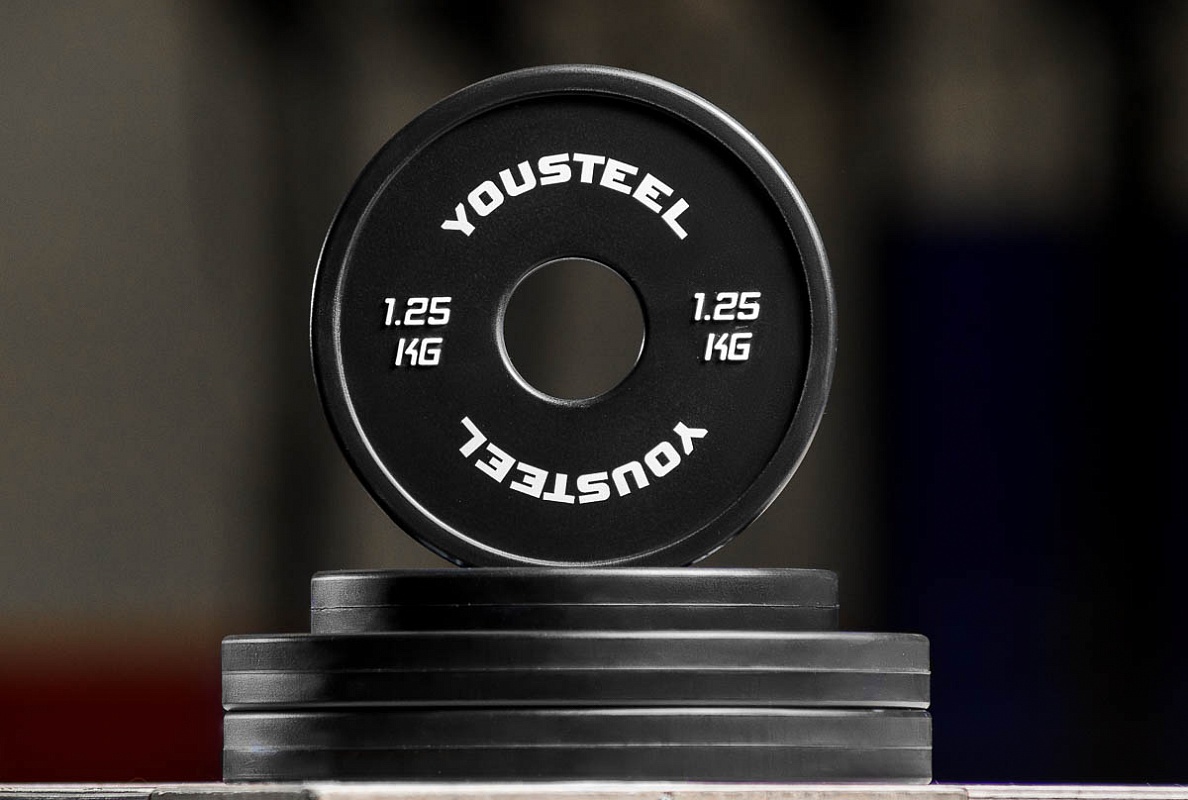 

Диски для штанги малые каучуковые Yousteel черные 0,5 кг, черные 0,5 кг