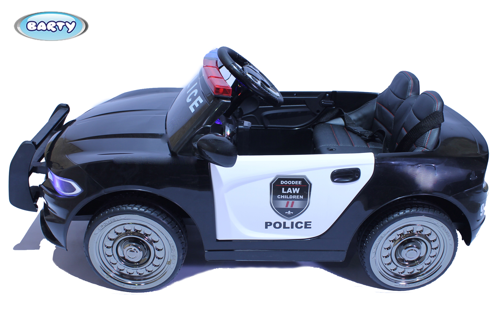 Детский электромобиль Barty Dodge Police Б007OС (черно-белый)