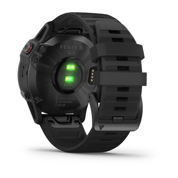 Часы Garmin FENIX 6 Pro черный с черным ремешком
