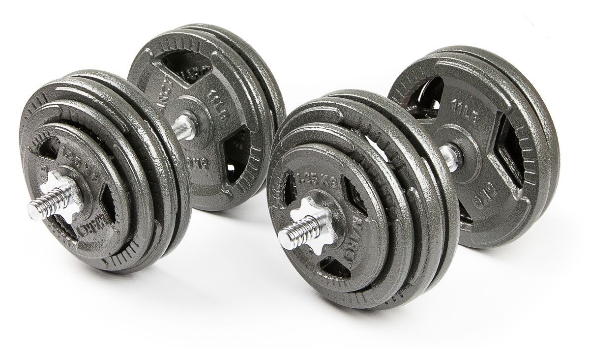 

Набор гантелей с железной ручкой HAMMERTONE AS 2x29 кг, Хром, HAMMERTONE AS 2x29