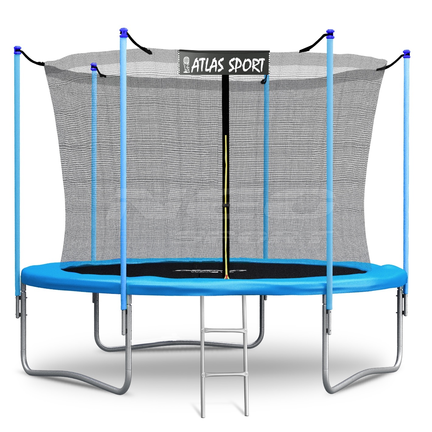 

Батут Atlas Sport 252 см (8ft) с внутренней сеткой и лестницей BLUE, Синий, 252 см (8ft) с внутренней сеткой и лестницей BLUE