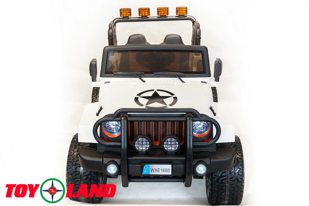 Электромобиль ToyLand Jeep WHE 1688 4Х4 белый