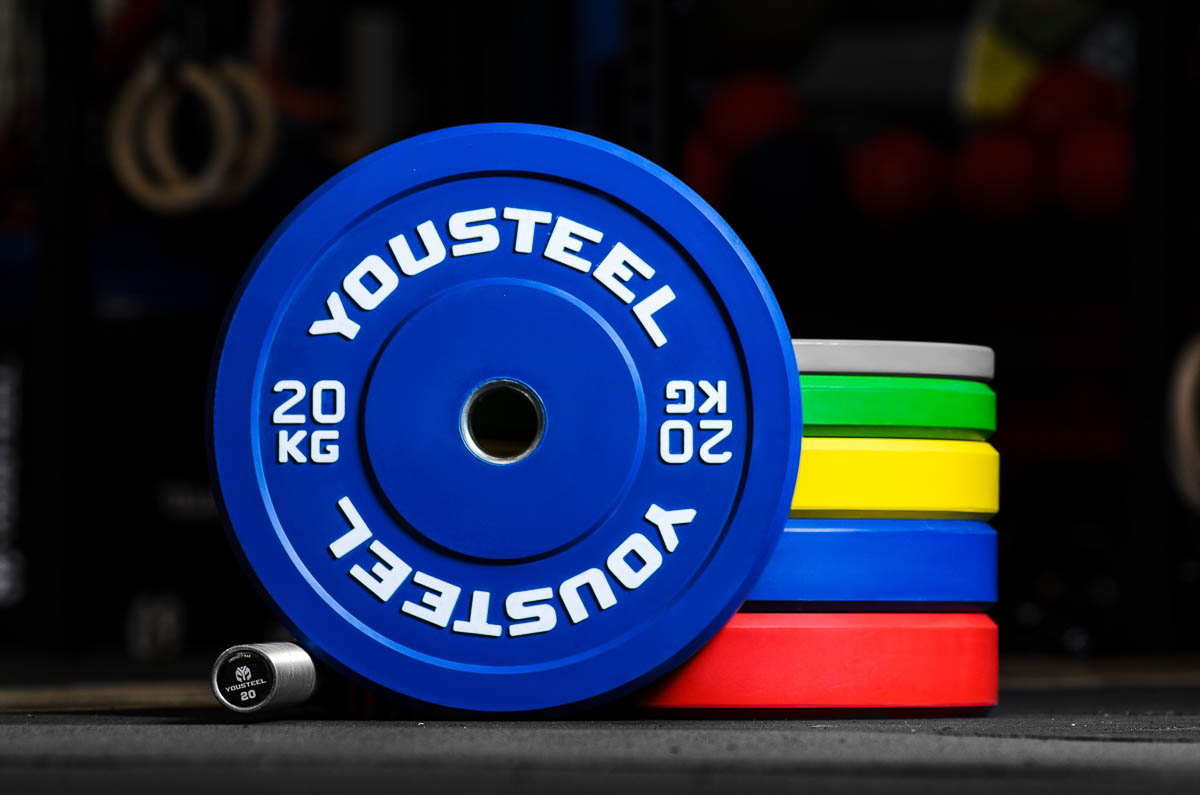 

Диски для штанги каучуковые Yousteel синий 20 кг, синий 20 кг