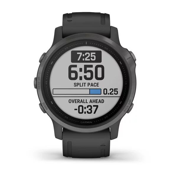 Часы Garmin FENIX 6S Sapphire серый DLC с черным ремешком