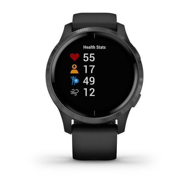 Смарт-часы с GPS Garmin VENU черные с серым безелем