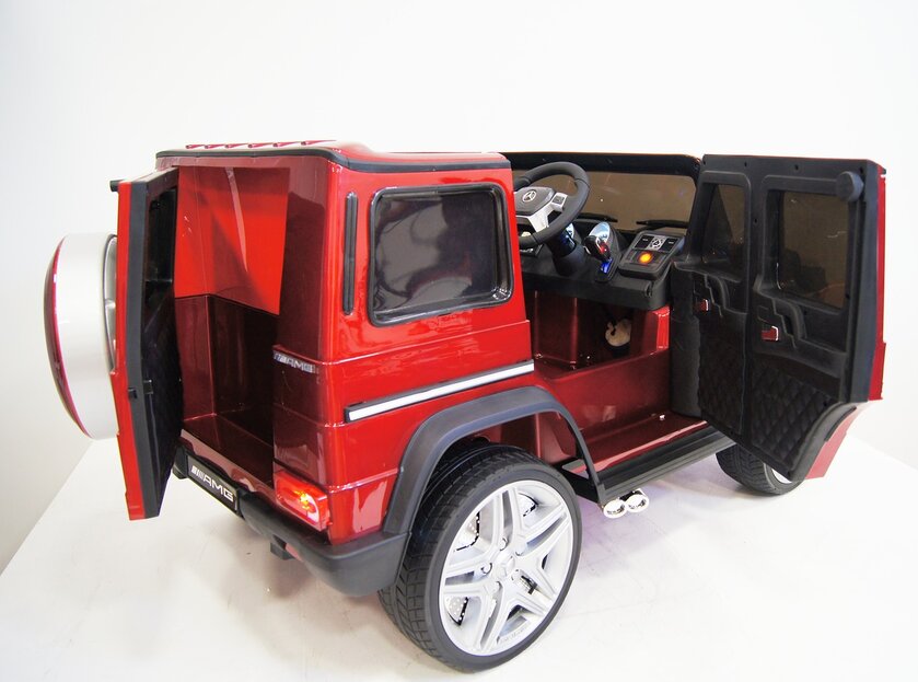 Электромобиль RiverToys Mercedes-Benz G65 AMG вишневый глянец