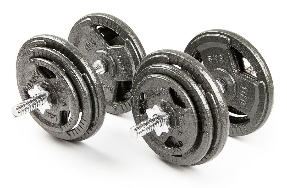 

Набор гантелей с железной ручкой HAMMERTONE 2x19 кг, Хром, HAMMERTONE 2x19