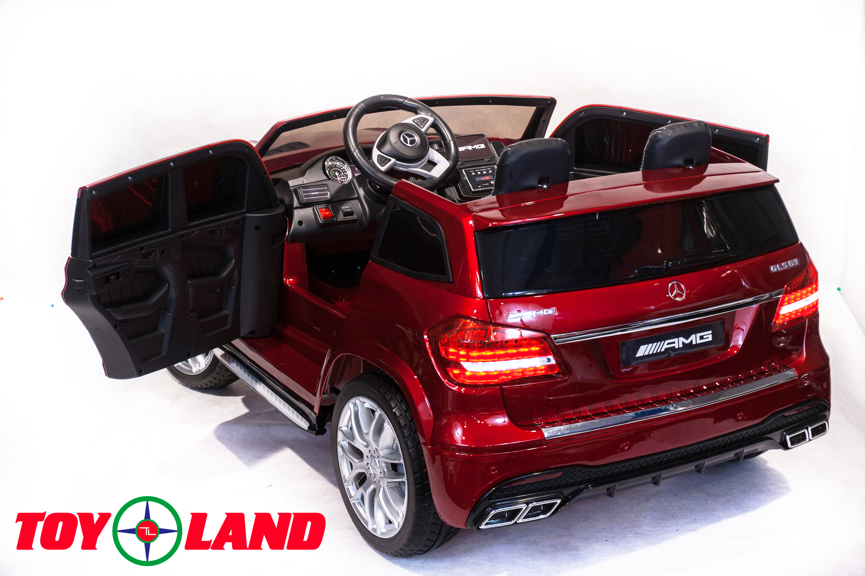 Детский электромобиль ToyLand Mercedes-Benz GLS63 AMG красный (краска)