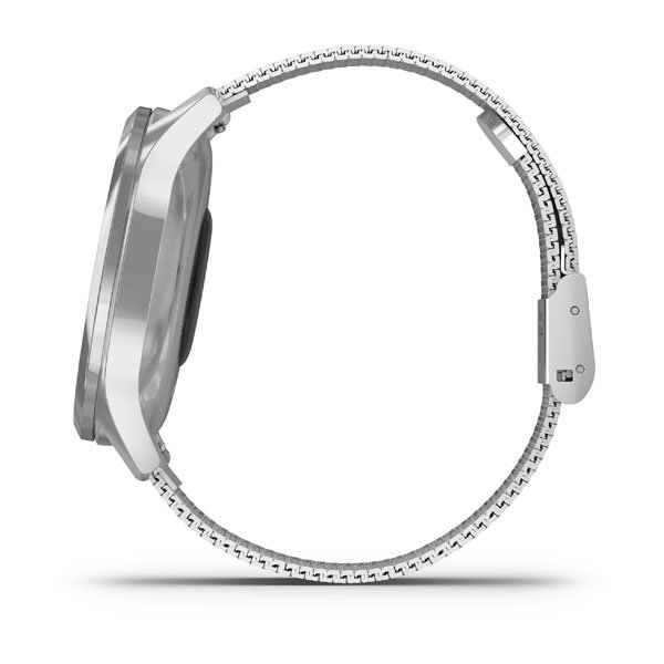 Смарт-часы Garmin VIVOMOVE LUXE серебристый с серебристым ремешком