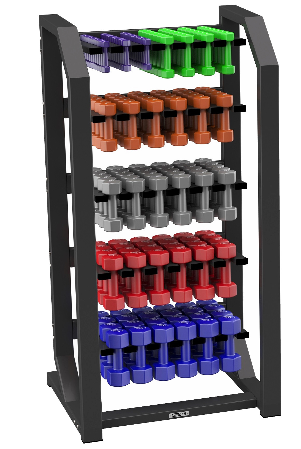 

Стойка для гантелей PROFI-FIT RUS 2510, вертикальная, до 60 пар гантелей, RUS 2510, вертикальная, до 60 пар гантелей