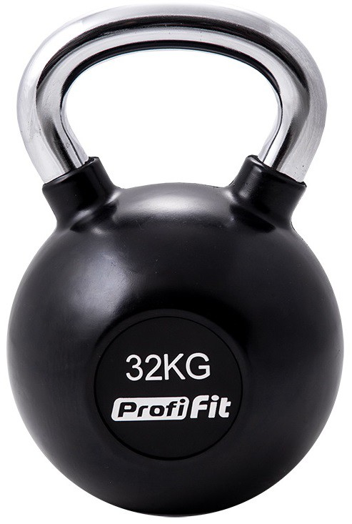 

Гиря обрезиненная с хромированной ручкой PROFI-FIT, 32 кг, , 32 кг