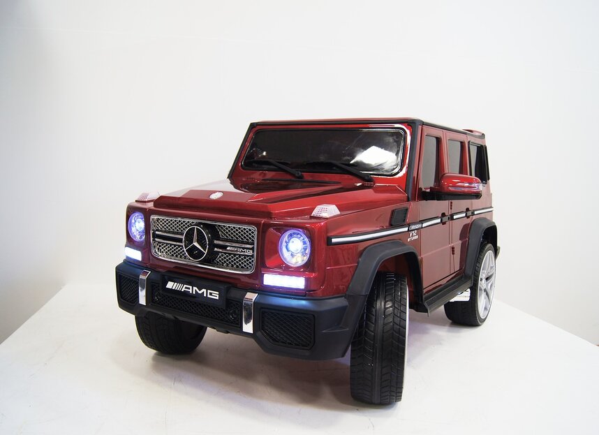 Электромобиль RiverToys Mercedes-Benz G65 AMG вишневый глянец