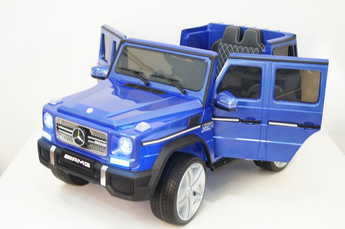 Электромобиль RiverToys Mercedes-Benz G65 AMG синий глянец