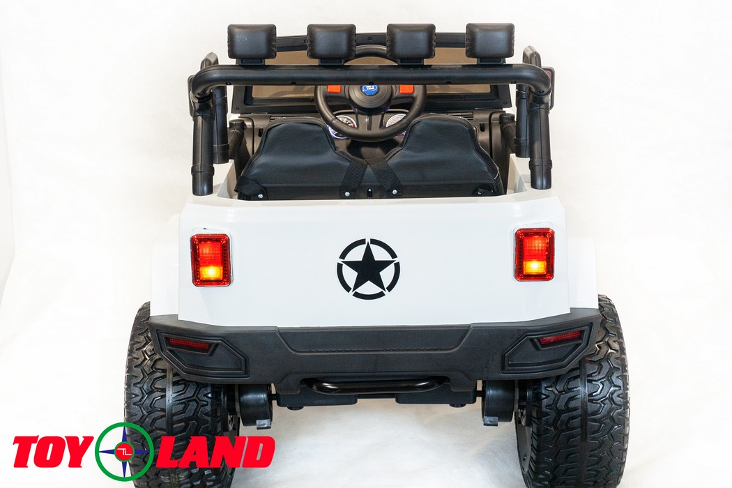 Электромобиль ToyLand Jeep WHE 1688 4Х4 белый