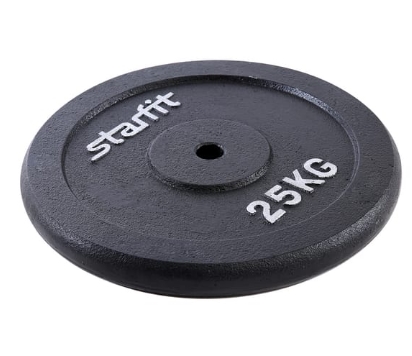 

Диск чугунный Starfit BB-204 25 кг, d=26 мм, черный, BB-204 25 кг, d=26 мм, черный