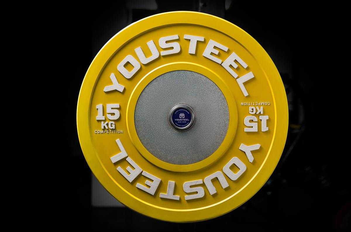 

Профессиональные соревновательные каучуковые диски Yousteel 15 кг желтый, 15 кг желтый