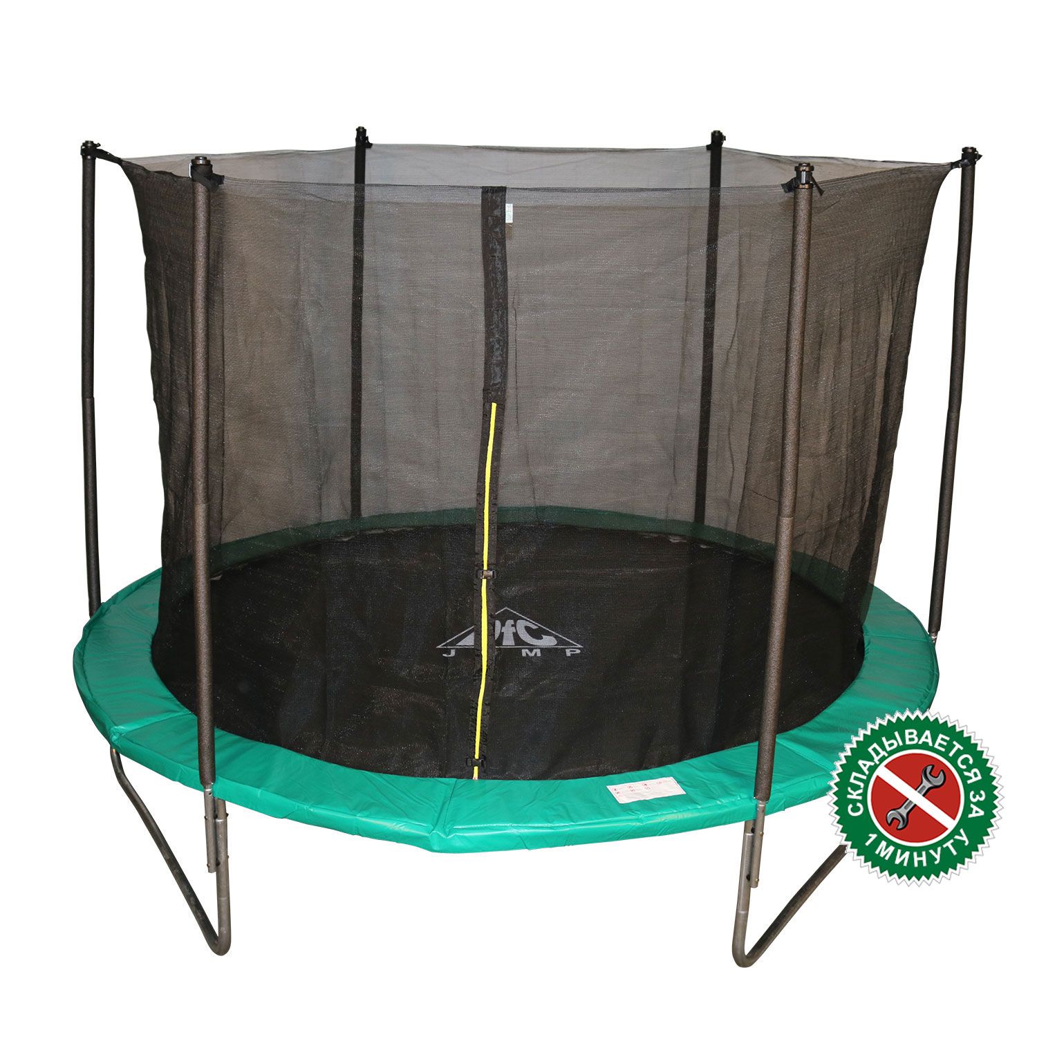 

Батут DFC JUMP 8 ft складной, с сеткой green, Зеленый, JUMP 8 ft складной, с сеткой green