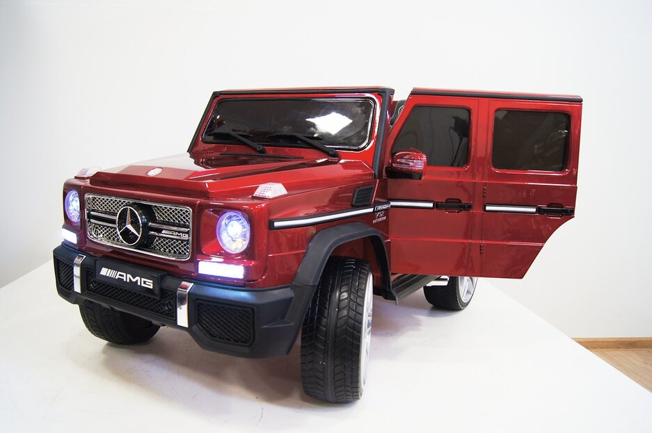 Электромобиль RiverToys Mercedes-Benz G65 AMG вишневый глянец