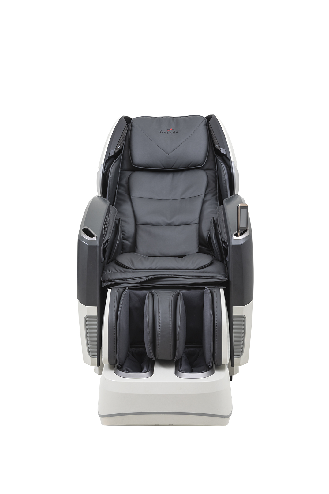 Массажное кресло с инновационным 4D массажем Casada Aura серо-белый