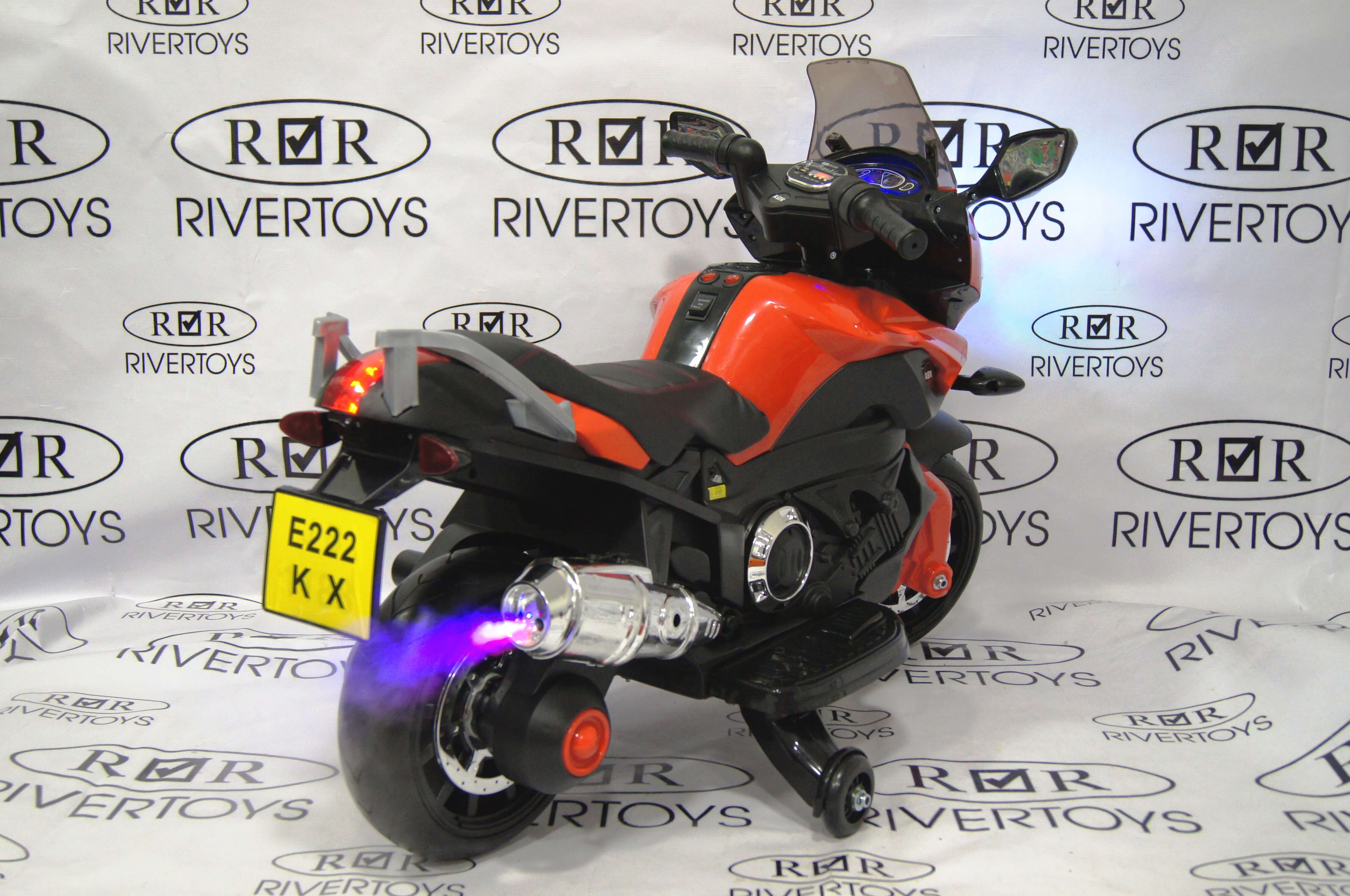 Электромотоцикл RiverToys E222KX красный