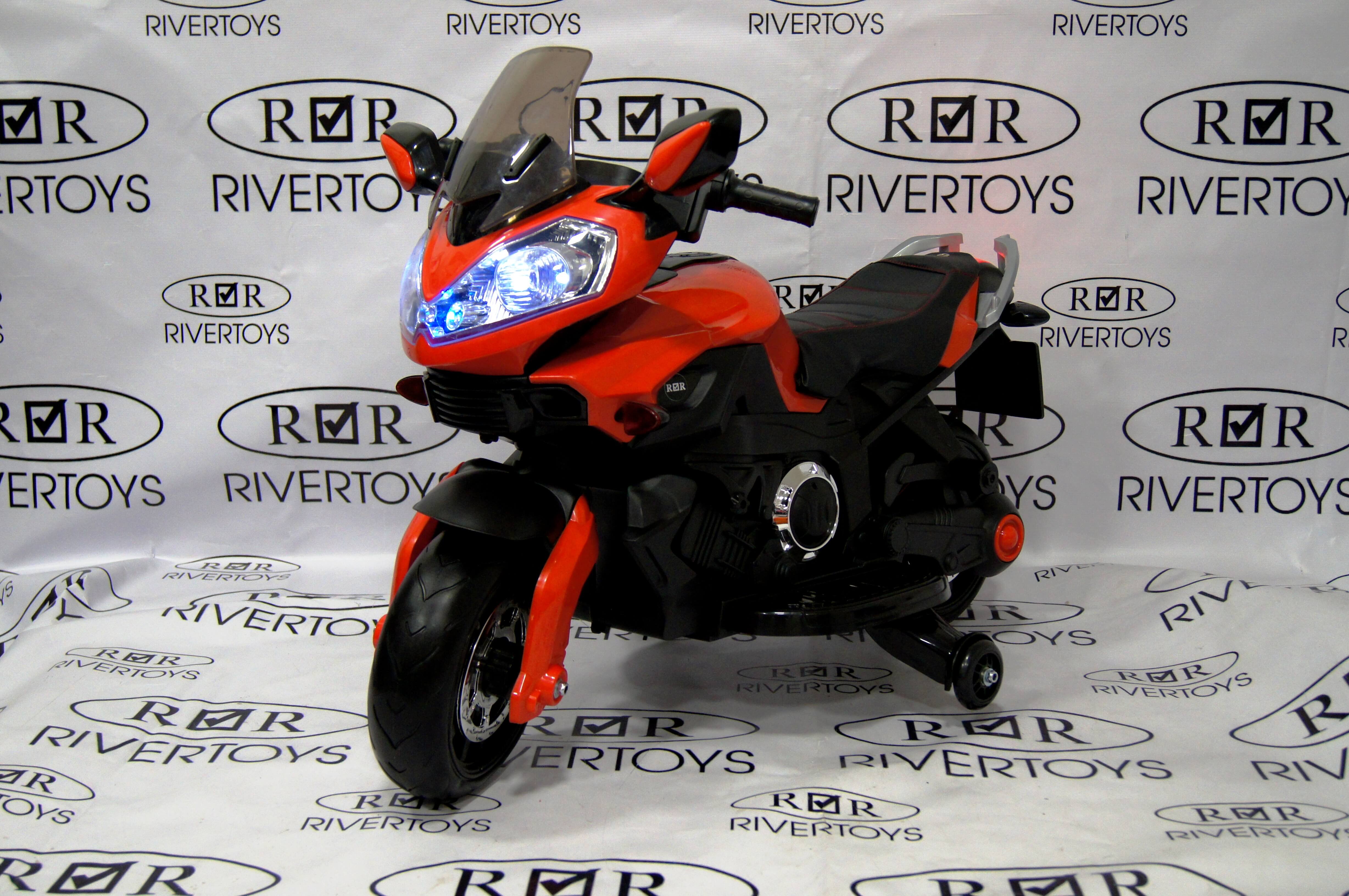 Электромотоцикл RiverToys E222KX красный