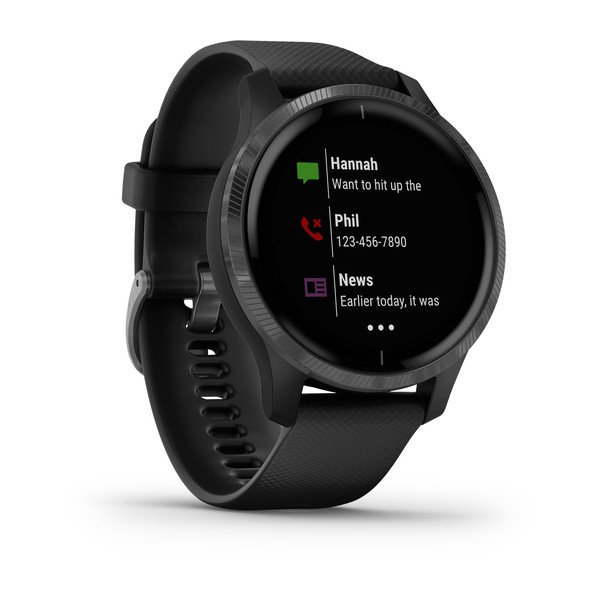 Смарт-часы с GPS Garmin VENU черные с серым безелем