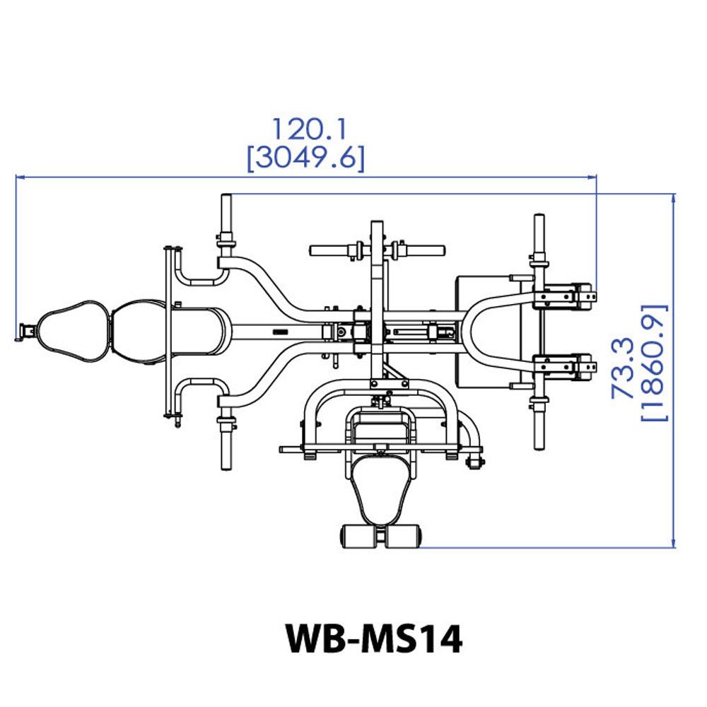 Мультисистема с силовой скамьей Powertec WB-MS14-B black