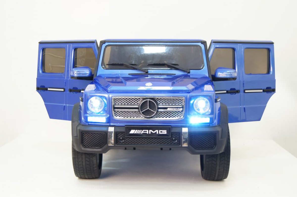 Электромобиль RiverToys Mercedes-Benz G65 AMG 4WD синий глянец