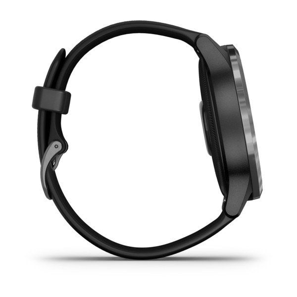 Смарт-часы с GPS Garmin VIVOACTIVE 4 черные с серым безелем