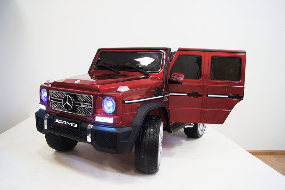 Электромобиль RiverToys Mercedes-Benz G65 AMG вишневый глянец