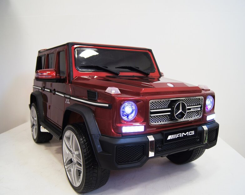 Электромобиль RiverToys Mercedes-Benz G65 AMG вишневый глянец