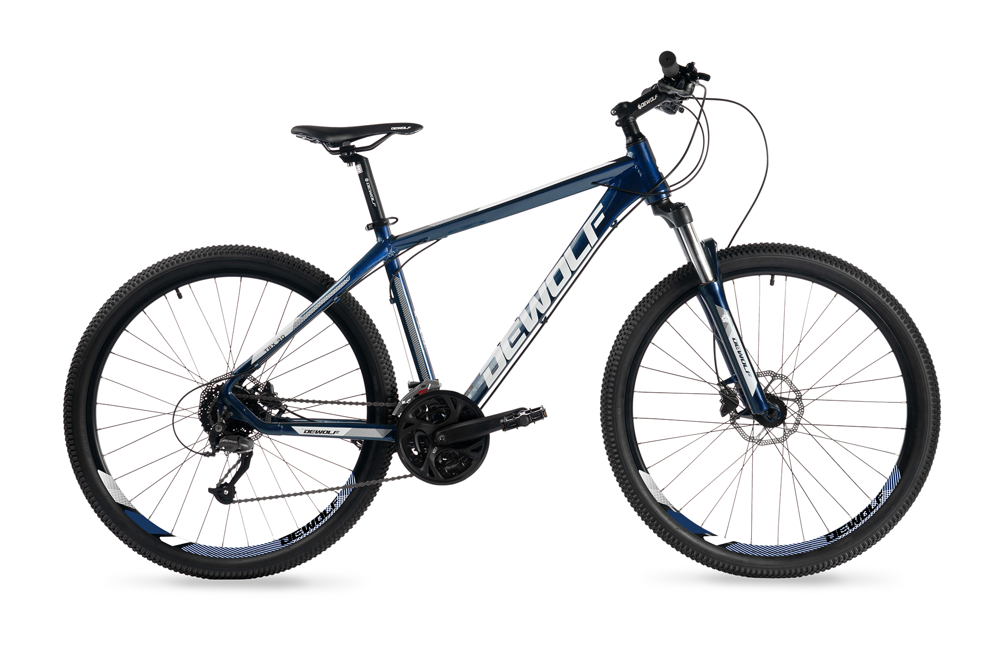 Велосипед горный DEWOLF TRX 30 (2021) хардтейл 27,5 (рама 18) синий