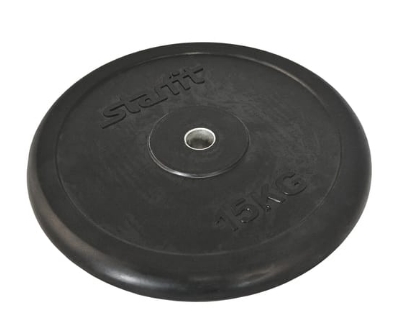 

Диск обрезиненный Starfit BB-202, d=26 мм, черный, 15 кг, BB-202, d=26 мм, черный, 15 кг