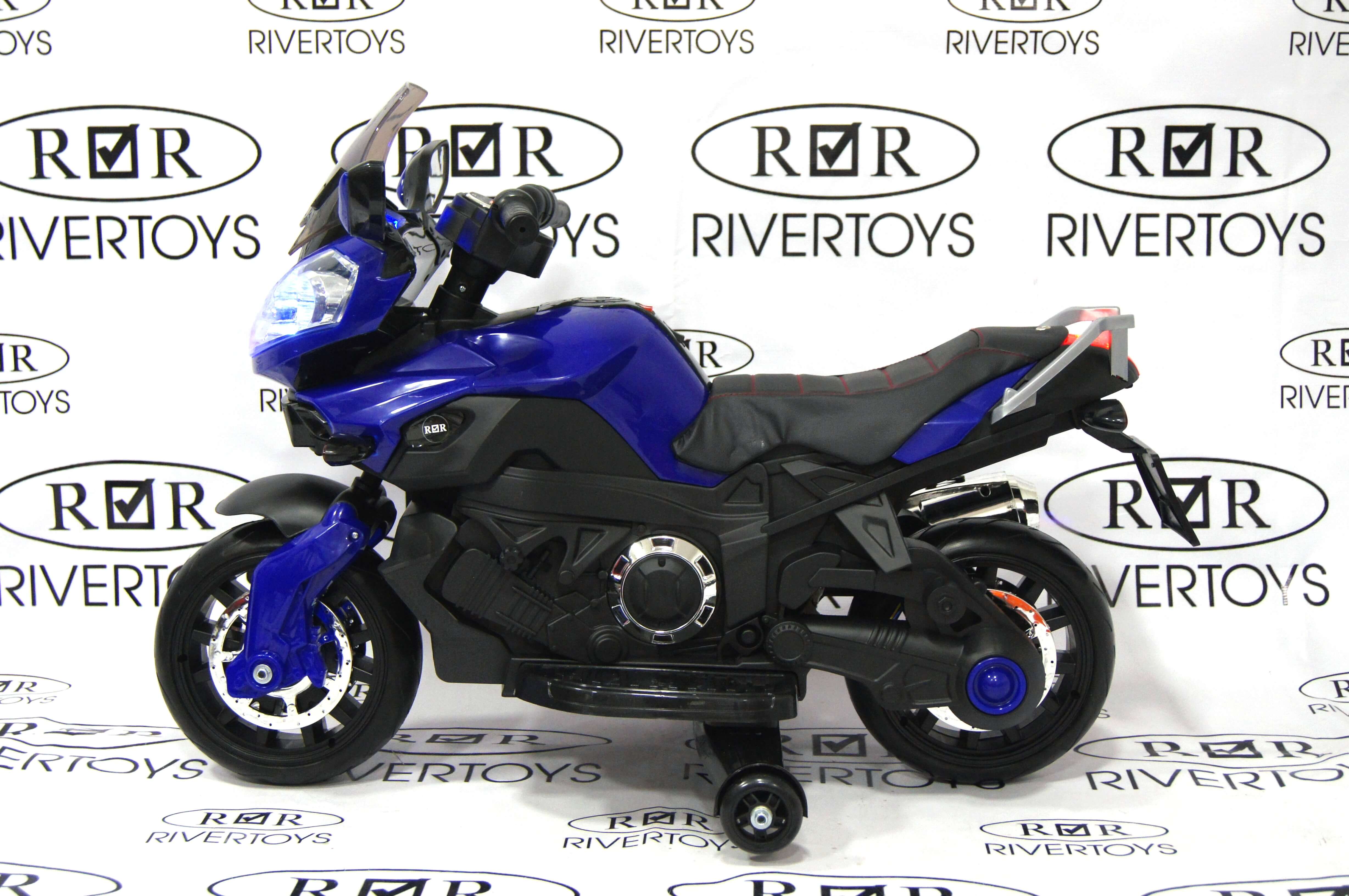 Электромотоцикл RiverToys E222KX синий