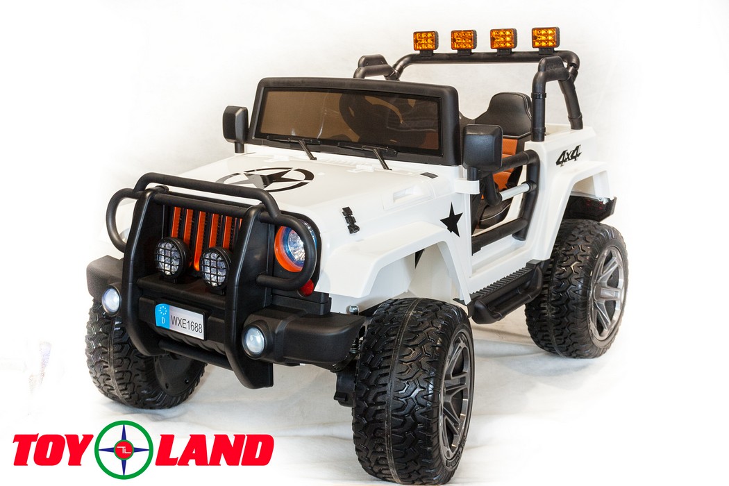 Электромобиль ToyLand Jeep WHE 1688 4Х4 белый