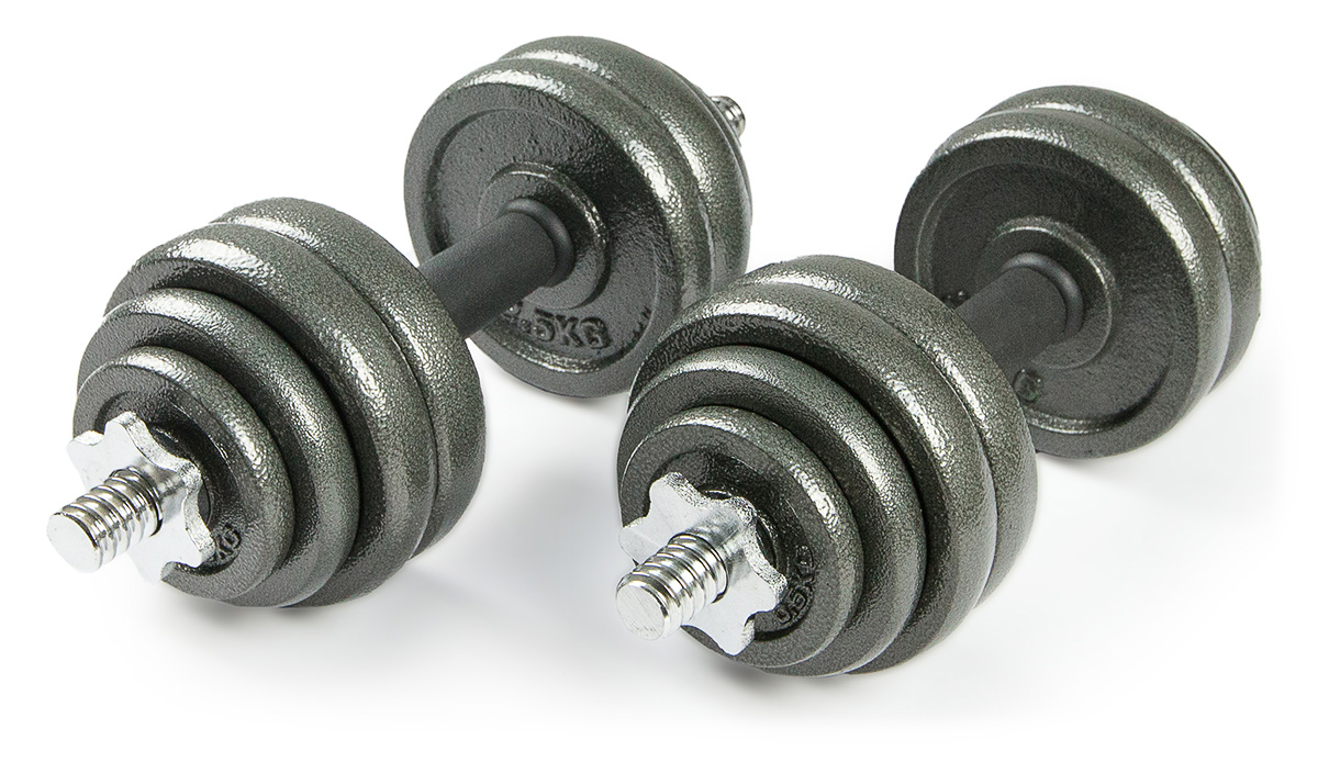 

Набор металлических гантелей 2x15 кг Atlas Sport, Хром, Sport
