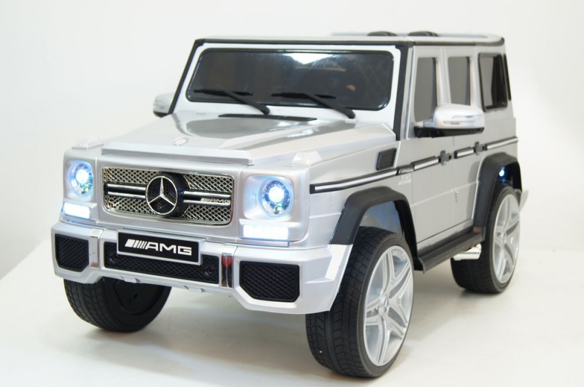 Электромобиль RiverToys Mercedes-Benz G65 AMG 4WD серый глянец