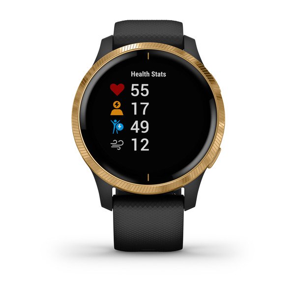 Смарт-часы с GPS Garmin VENU черные с золотистым безелем