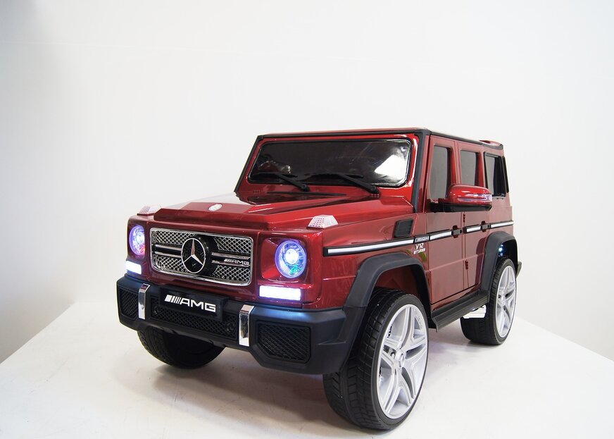 Электромобиль RiverToys Mercedes-Benz G65 AMG вишневый глянец