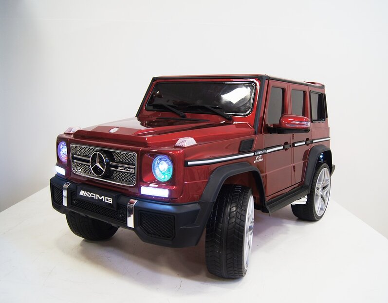 Электромобиль RiverToys Mercedes-Benz G65 AMG вишневый глянец