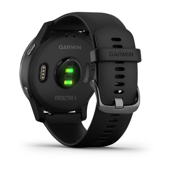 Смарт-часы с GPS Garmin VIVOACTIVE 4 черные с серым безелем