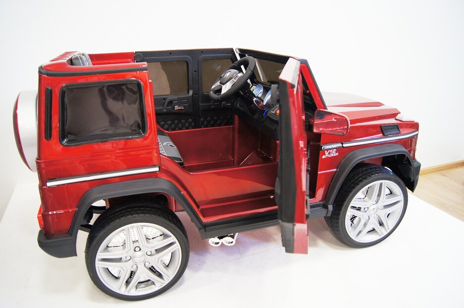 Электромобиль RiverToys Mercedes-Benz G65 AMG вишневый глянец