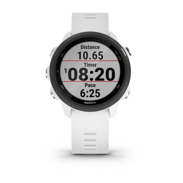 Смарт-часы с GPS Garmin FORERUNNER 245 Music белый с белым ремешком